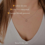 Colier argint 925 cuart roz lacrima – iubire, feminitate si echilibru emotional