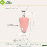 Colier Cuart Roz neregulat din Argint 925 – iubire de sine si echilibru emotional