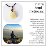 Colier Jad Afgan Natural cu Pandantiv Buddha Maitreya - Intelepciune si Protectie