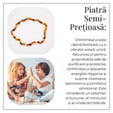 Colier Natural din Chihlimbar Multicolor - Galben si Maro Rosiatic pentru Protectie, Energie si Echilibru