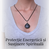 Colier Auriu Ajustabil cu Pandantiv Labradorit Lacrima pentru Protectie