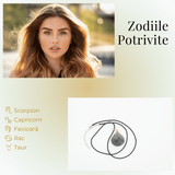 Colier Auriu Ajustabil cu Pandantiv Labradorit Lacrima pentru Protectie