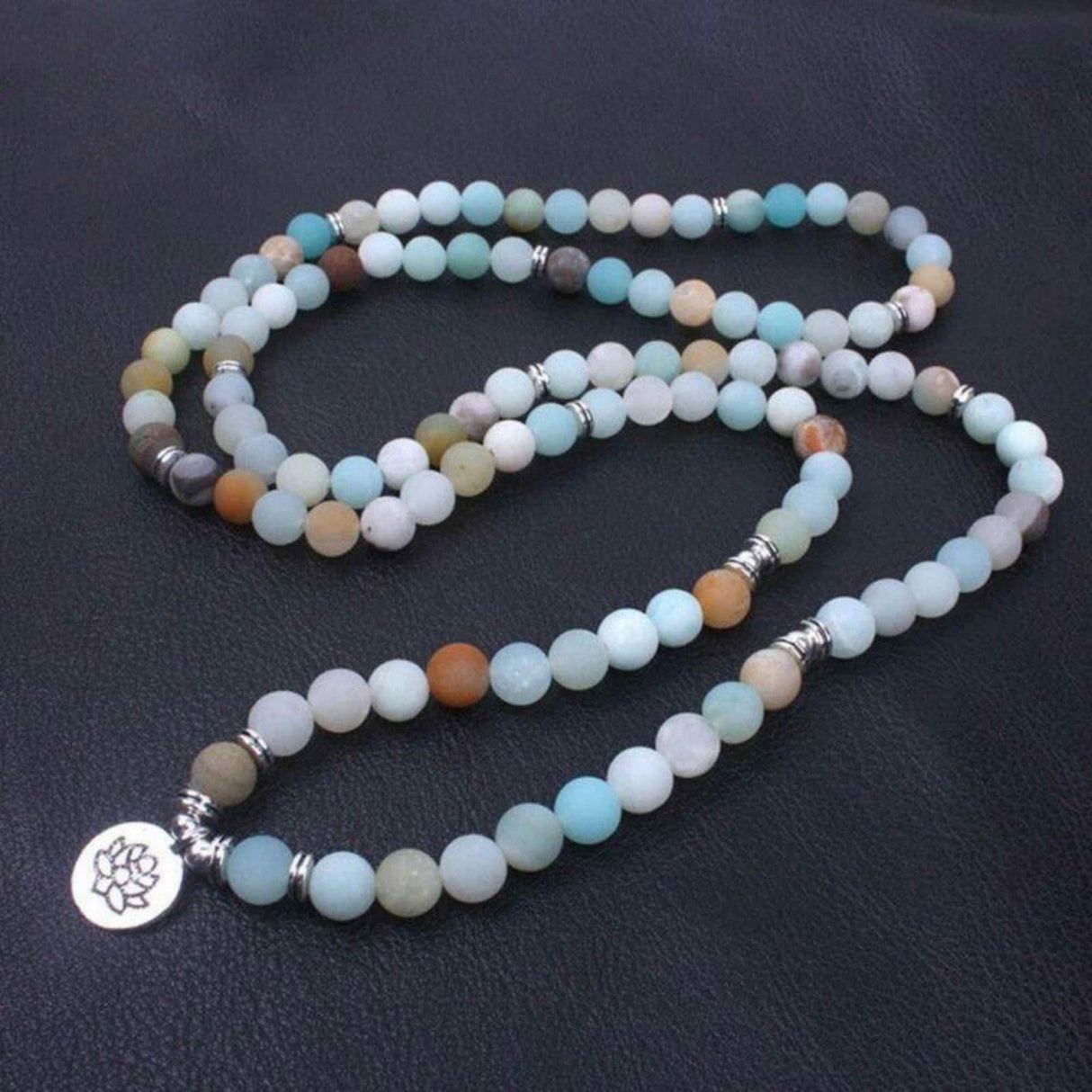 Colier - Bratara Mala cu 108 Margele 8mm din Pietre Naturale Tianhe Claritate Mentala, Protectie energii negative