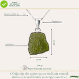 Colier argint 925 cu moldavit brut neuniform – transformare si claritate interioara