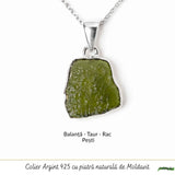 Colier argint 925 cu moldavit brut neuniform – transformare si claritate interioara