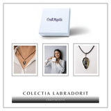 Colier cu Labradorit Natural în Forma de Picatura - Protectie, Intuitie si Stralucire Irizata