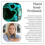 Colier protectie si echilibru emotional - Malachit si Crisocola montura Argint 925 8.35 gr
