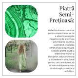 Colier ajustabil cu pandantiv oval din Malachit Natural - Protectie si Echilibru Energetic