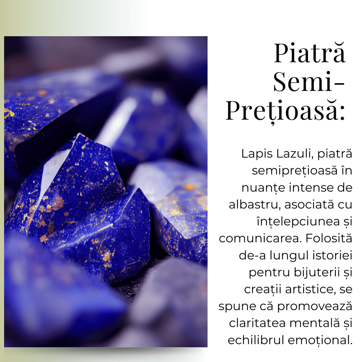 Colier ajustabil cu pandantiv strop de ploaie auriu Lapis Lazuli - Claritate si Intelepciune - Copie