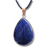 Colier ajustabil cu pandantiv strop de ploaie auriu Lapis Lazuli - Claritate si Intelepciune - Copie