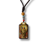 Colier Thangka Nepalez din Lemn de Abanos cu Ganesha - Protectie, Intelepciune si Noi Inceputuri