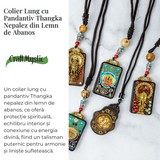 Colier Thangka Nepalez din Lemn de Abanos cu Buddha Shakyamuni - Protectie Spirituala si Claritate Interioara