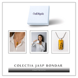 Colier Titanium cu Jasp Bondar Dreptunghiular - Energie Vibranta si Forta Interioara