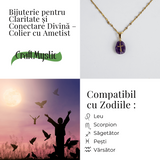 Bijuterie pentru Claritate si Conectare Divina - Colier Cruce cu Ametist