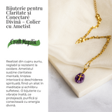 Bijuterie pentru Claritate si Conectare Divina - Colier Cruce cu Ametist