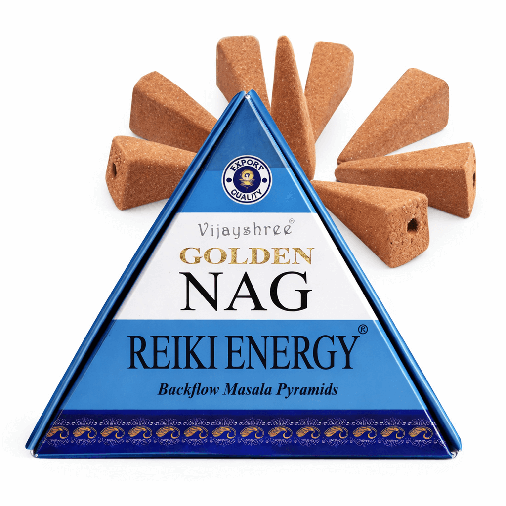 Conuri Parfumate Backflow Golden Nag Reiki Energy - Piramida Sacra pentru Vindecare si Echilibru Energetic