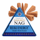 Conuri Parfumate Backflow Golden Nag Reiki Energy - Piramida Sacra pentru Vindecare si Echilibru Energetic