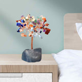 Copacel 12-13 cm din 7 pietre naturale Chakra si baza din cristal natural Ametist pentru noroc si prosperitate