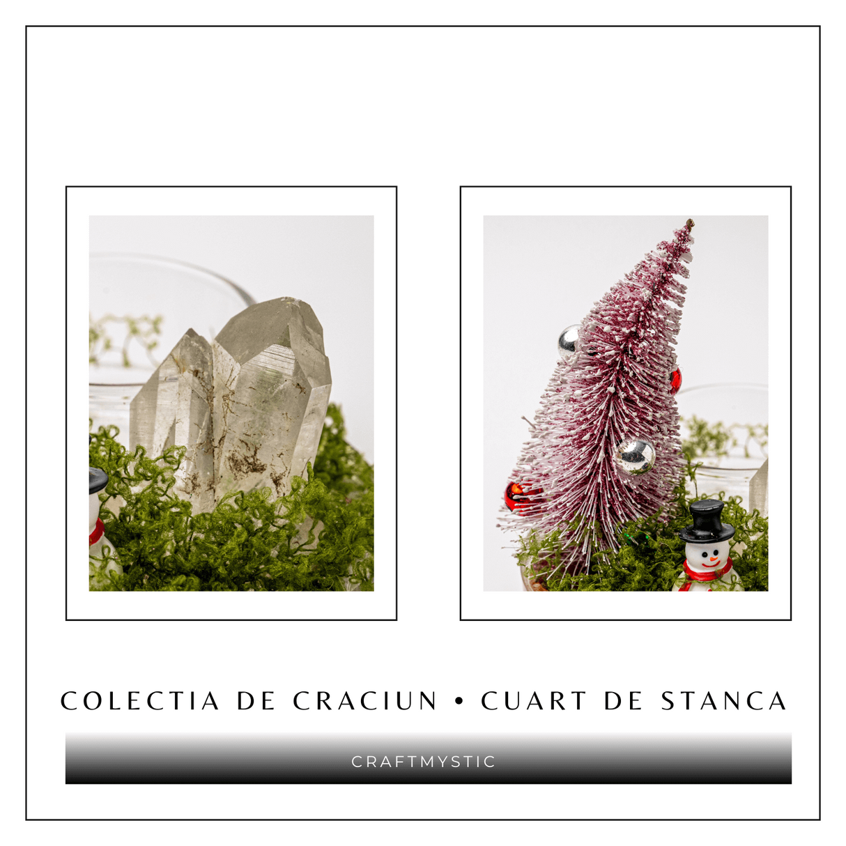 Suport Lumanare cu Cuart Transparent – Claritate, Lumină si Energie Festiva