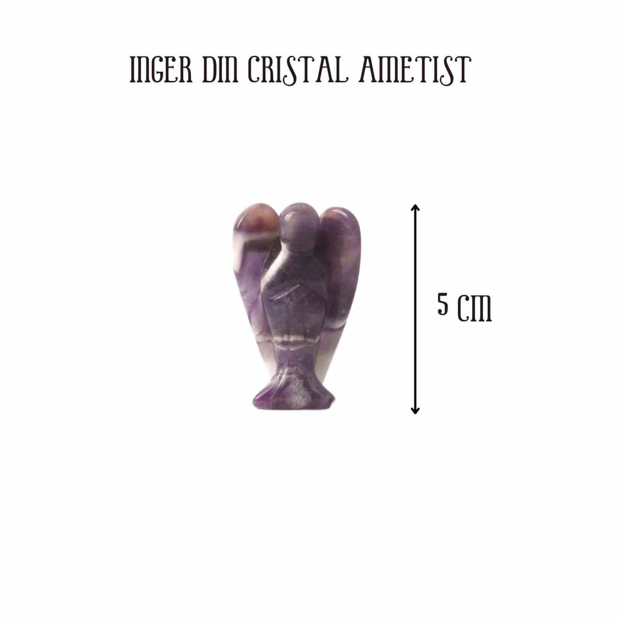 Figurina 5 cm inger din cristal vindecator Ametist - Sculptura manuala din piatra naturala lustruita - Decor pentru camera birou cu energie reiki pentru femei barbati