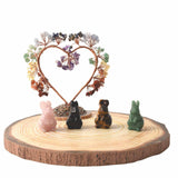 Figurina 4 cm cu forma de iepure sculptata manual din Obsidian natural - Cristale si pietre vindecatoare semipretioase cu animale
