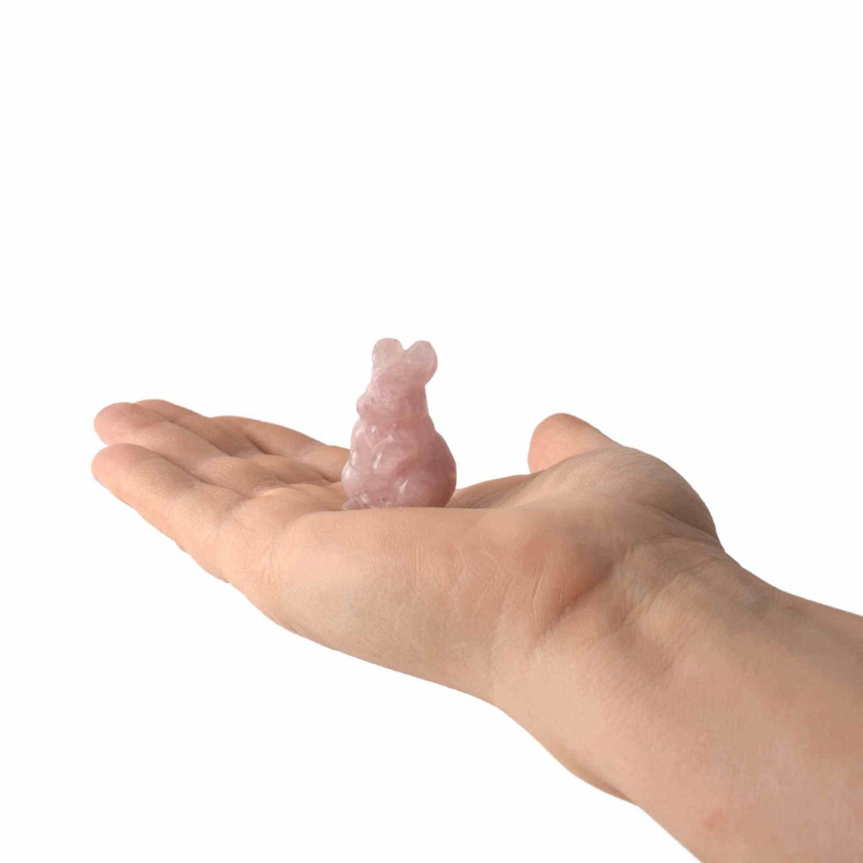 Figurina 4 cm cu forma de iepure sculptata manual din Obsidian natural - Cristale si pietre vindecatoare semipretioase cu animale