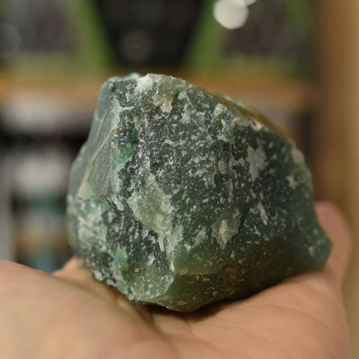 Cristal natural unicat Aventurin Verde pietre brute 8-9 cm - Pietre semipretioase pentru echilibru si calmare emotionala