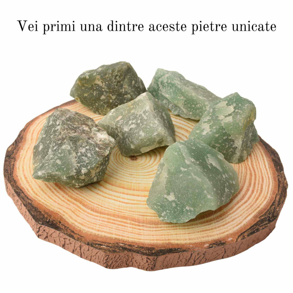 Cristal natural unicat Aventurin Verde pietre brute 8-9 cm - Pietre semipretioase pentru echilibru si calmare emotionala