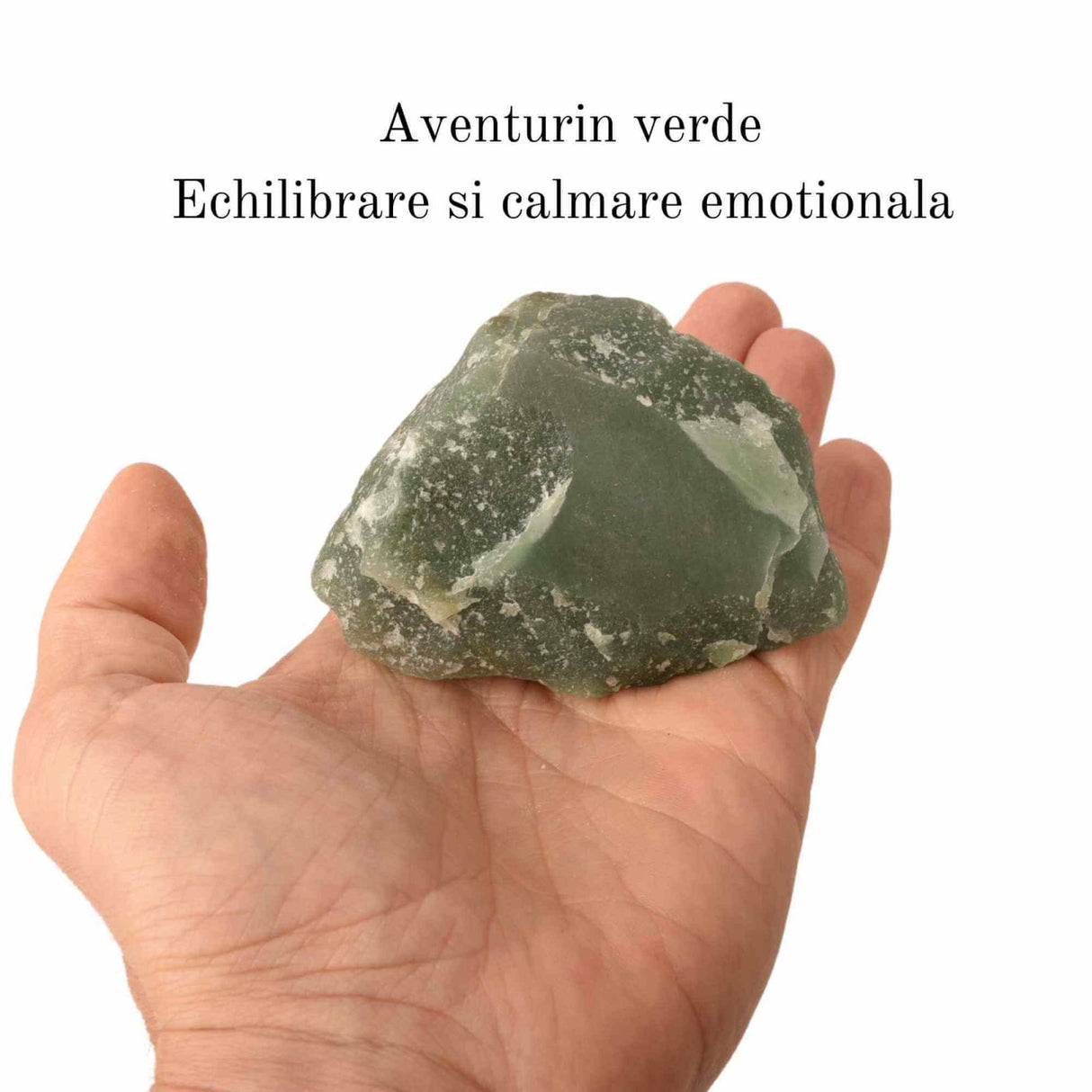 Cristal natural unicat Aventurin Verde pietre brute 8-9 cm - Pietre semipretioase pentru echilibru si calmare emotionala