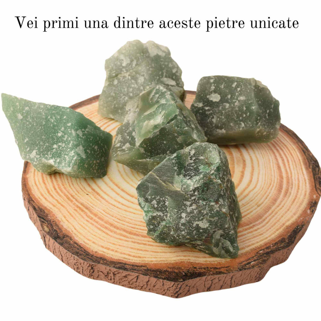 Cristal natural unicat Aventurin Verde pietre brute 8-9 cm - Pietre semipretioase pentru echilibru si calmare emotionala