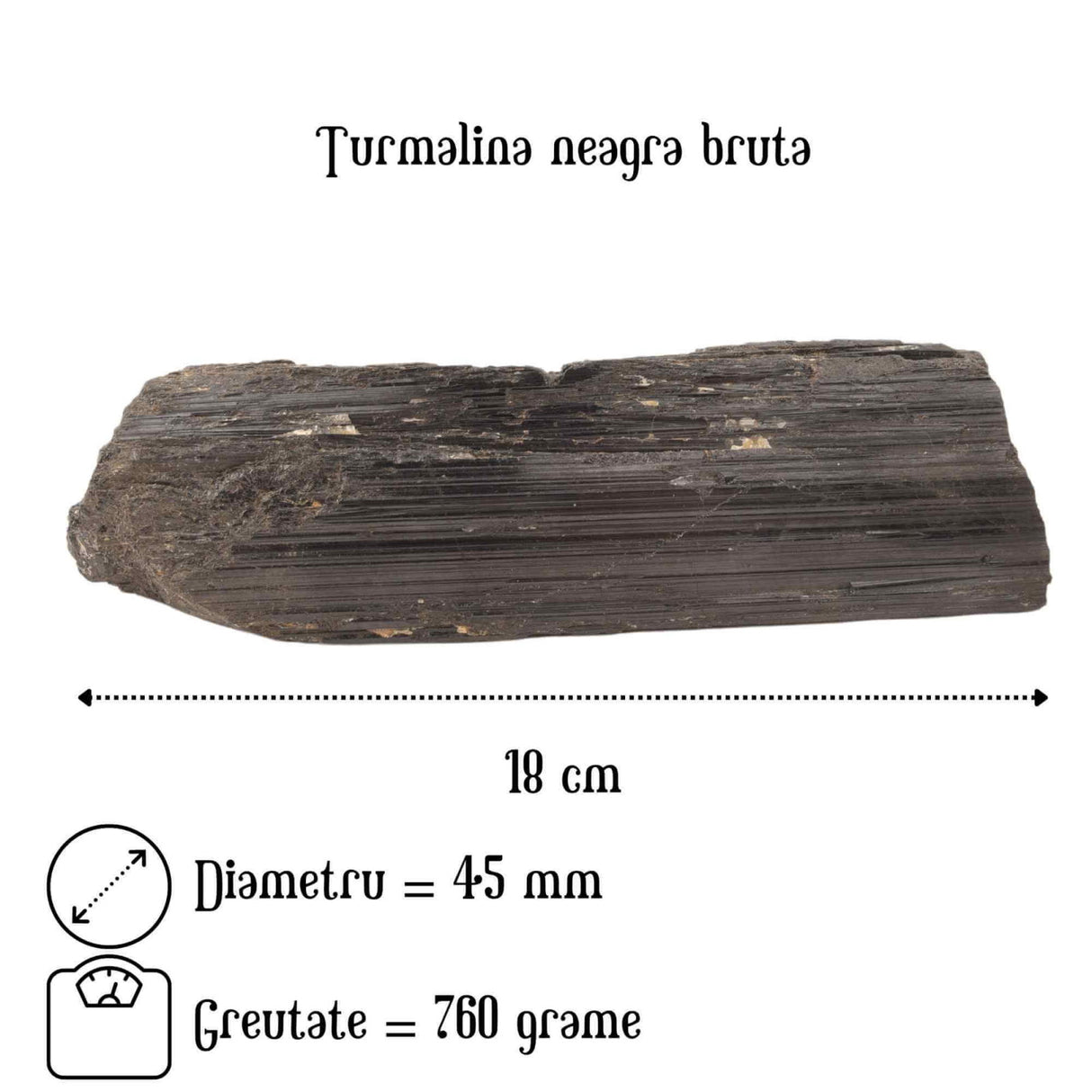 Cristal natural unicat de vindecare Turmalina neagra pietre brute 4-6 cm - Pentru energie pozitiva, protectie