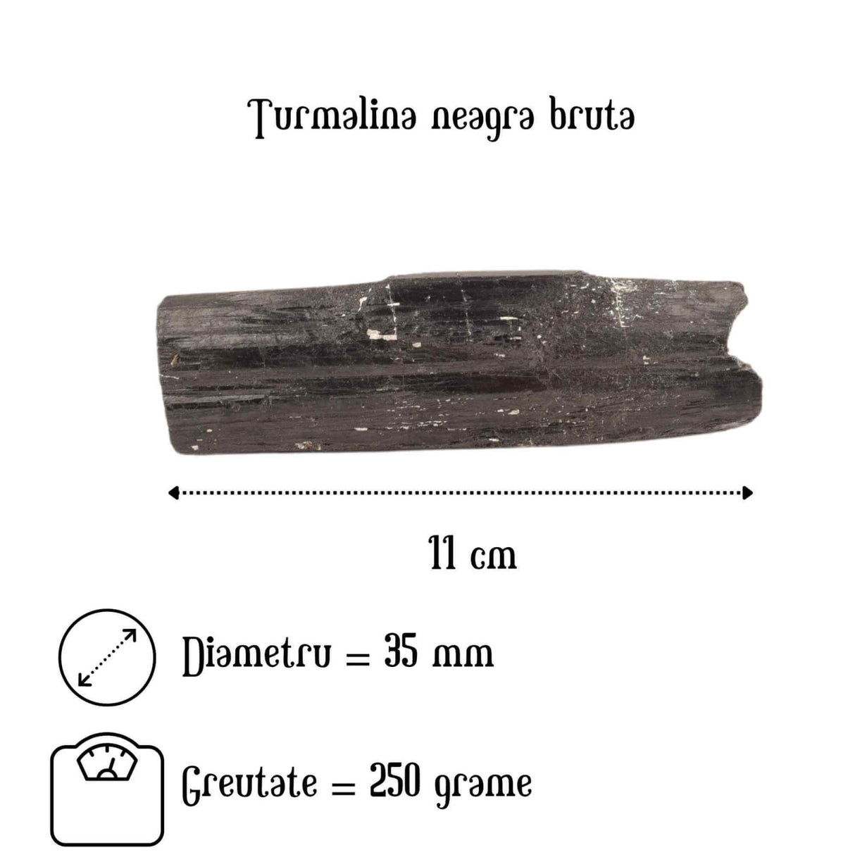 Cristal natural unicat de vindecare Turmalina neagra pietre brute 4-6 cm - Pentru energie pozitiva, protectie