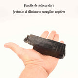 Cristal natural unicat de vindecare Turmalina neagra pietre brute 4-6 cm - Pentru energie pozitiva, protectie