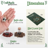 Set 21 Sticlute cu Mini Cristale si Pietre Naturale pentru Ritualuri Magice si Meditatie