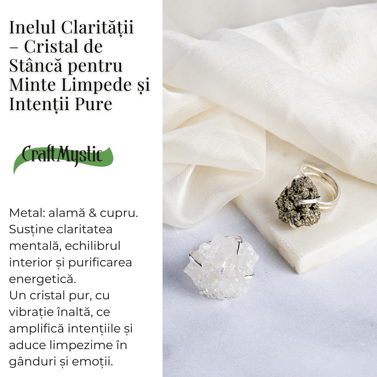 Inelul claritatii - Cristal de stanca pentru minte limpede si intentii pure