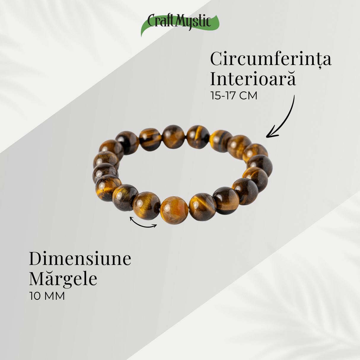 Putere si Protectie - Bratara din Ochi de Tigru Natural 10mm