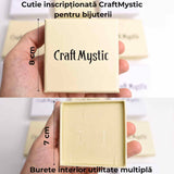 Cutie bijuterii crem inscriptionata CraftMystic - Protectie si Eleganta pentru Bijuterii