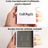 Cutie bijuterii crem inscriptionata CraftMystic - Protectie si Eleganta pentru Bijuterii