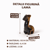 Figurina Lama din Ochi de Tigru - Simbol al Rabdarii si Protectiei Interioare