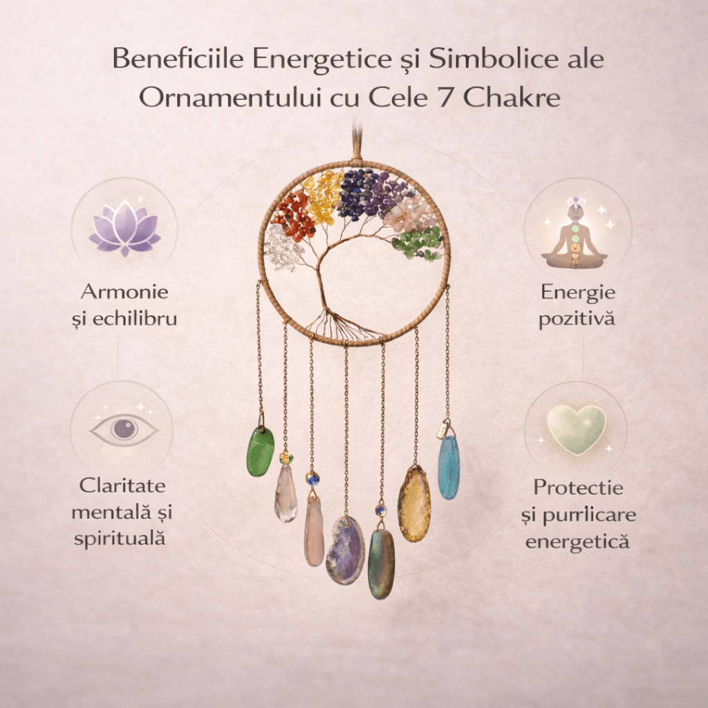 Dreamcatcher cu cele 7 chakre – un simbol al armoniei si al echilibrului interior