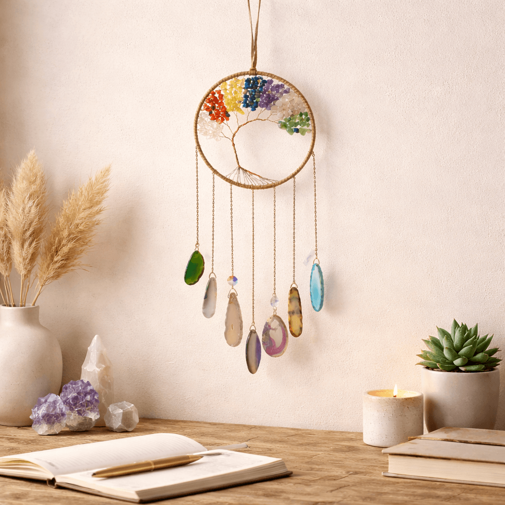 Dreamcatcher cu cele 7 chakre – un simbol al armoniei si al echilibrului interior
