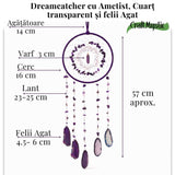 Dreamcatcher arborele vietii cu ametist – un simbol al claritătii si linistii interioare