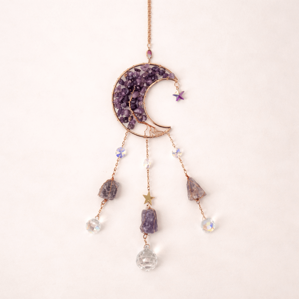 Ornament decorativ cu ametist – semiluna pentru armonia spatiului