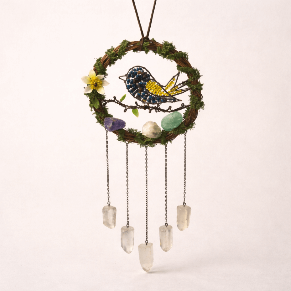 Dreamcatcher cu pietre naturale pentru echilibru, calm si intentie personala