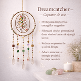 Dreamcatcher cu Pietre Naturale – Stabilitate, Echilibru si Claritate Interioara