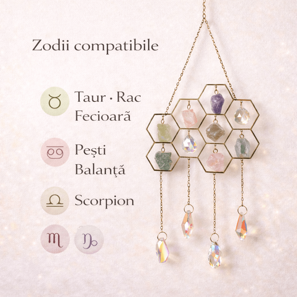 Dreamcatcher cu Pietre Naturale - Echilibru, Calm si Ritual Personal