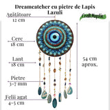 Dreamcatcher cu Lapis Lazuli si Ochi Protector – Claritate, Intuitie si Spatiu Sigur