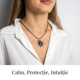 Echilibru si Spiritualitate - Colier Soare cu Ametist Natural