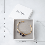Bratara Cupru cu Ametist Brut - Claritate si Echilibru Interior