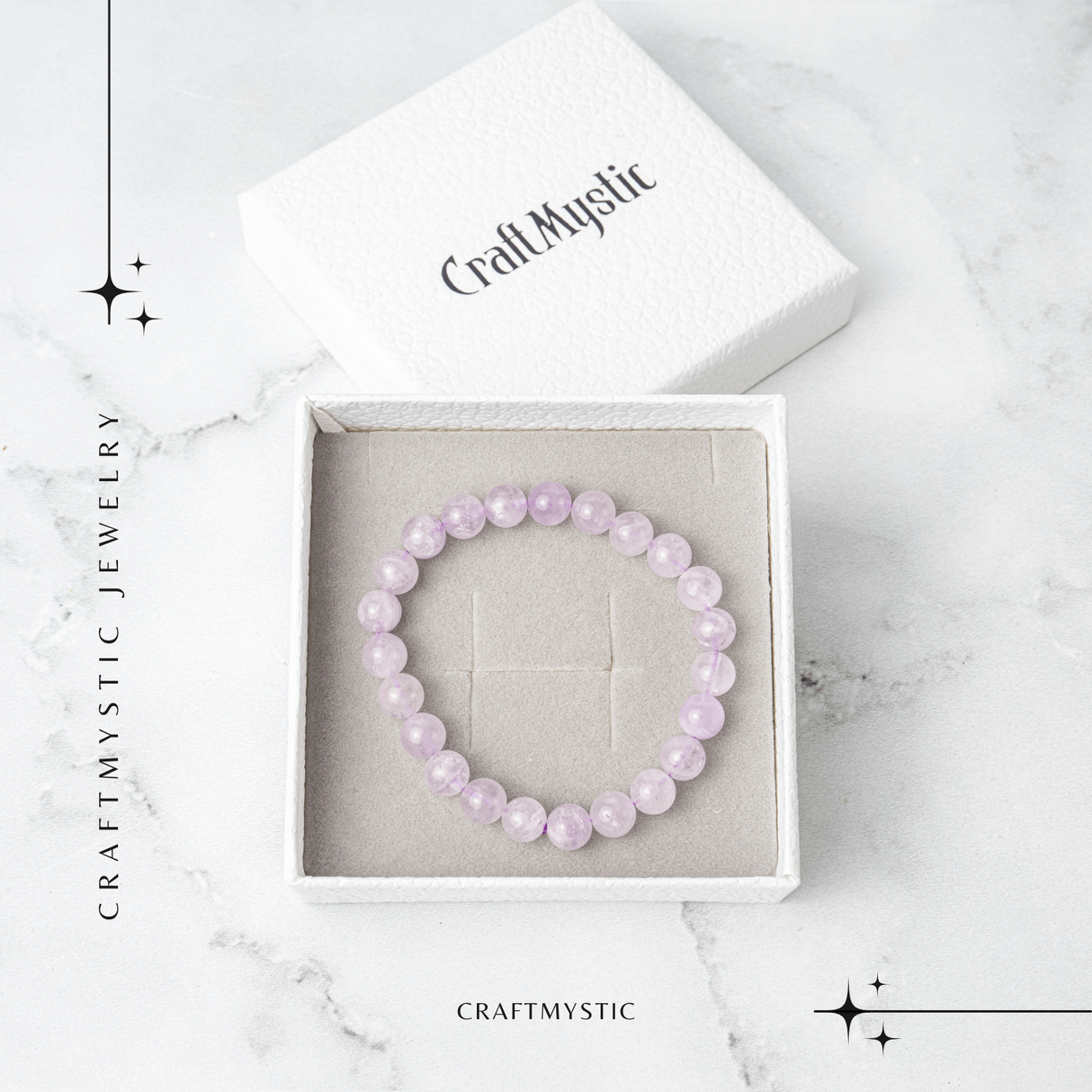 Calm si Armonie - Bratara din Ametist Lavanda Natural 8mm
